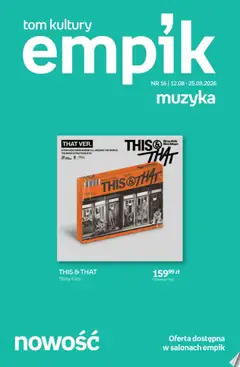 Pogląd gazetki "Empik promocje - Tom kultury Muzyka" ze sklepu Empik ważnej od 12.08.2026