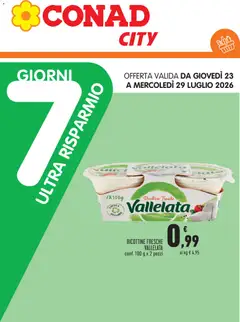 Anteprima dell'opuscolo Conad volantino City Ultra Risparmio Piemonte dal negozio Conad valido da 23/07/2026