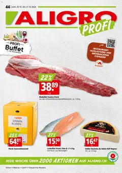Vorschau des Merkblatts Aligro aktionen Chavannes, Matran, Genf, Sitten vom Shop Aligro gültig von 26.10.2026 bis 31.10.2026