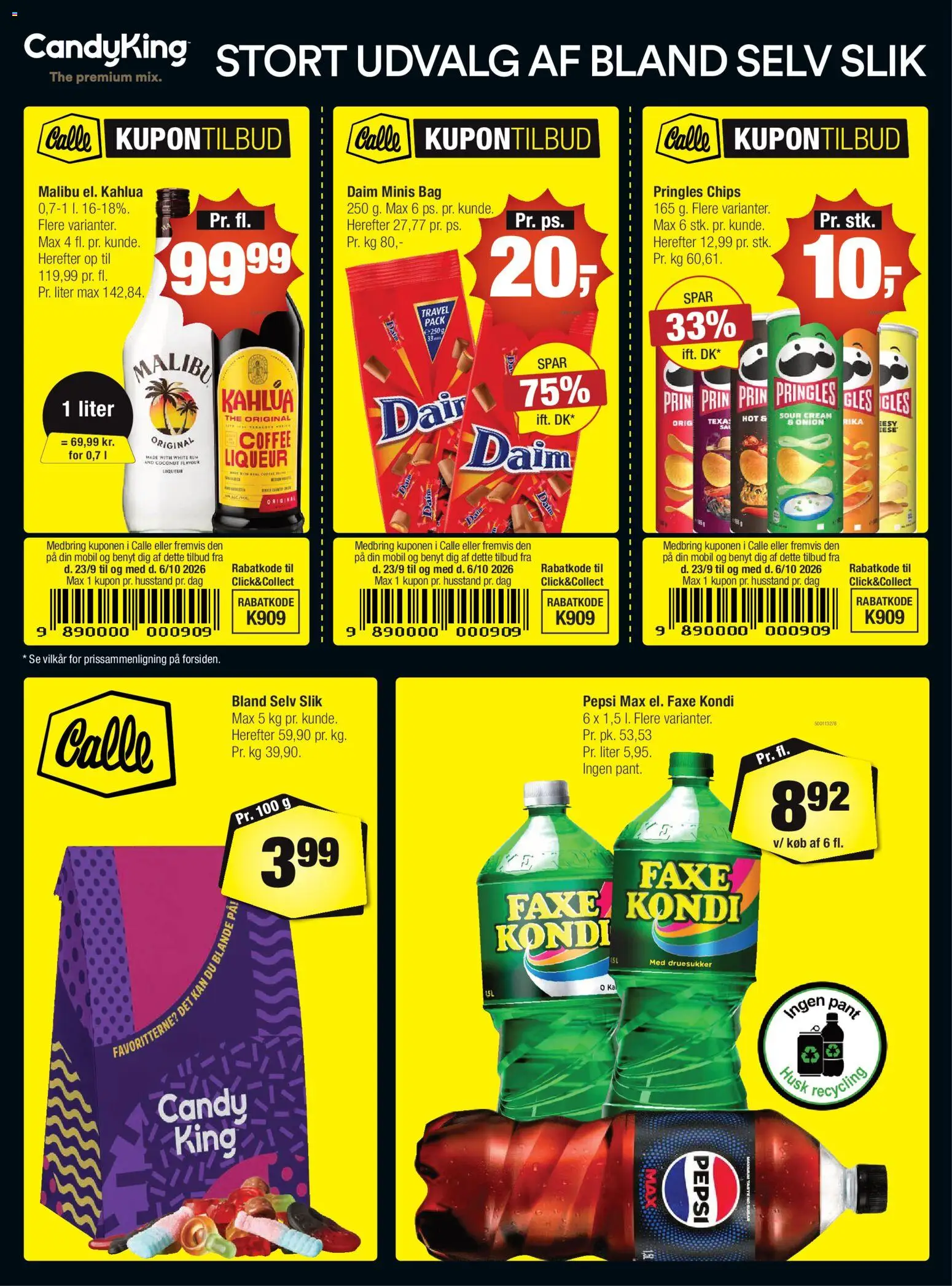 Eksempel på tilbudsavis Calle - Danske kupontilbud fra butik Calle gyldig fra 23/09/2026