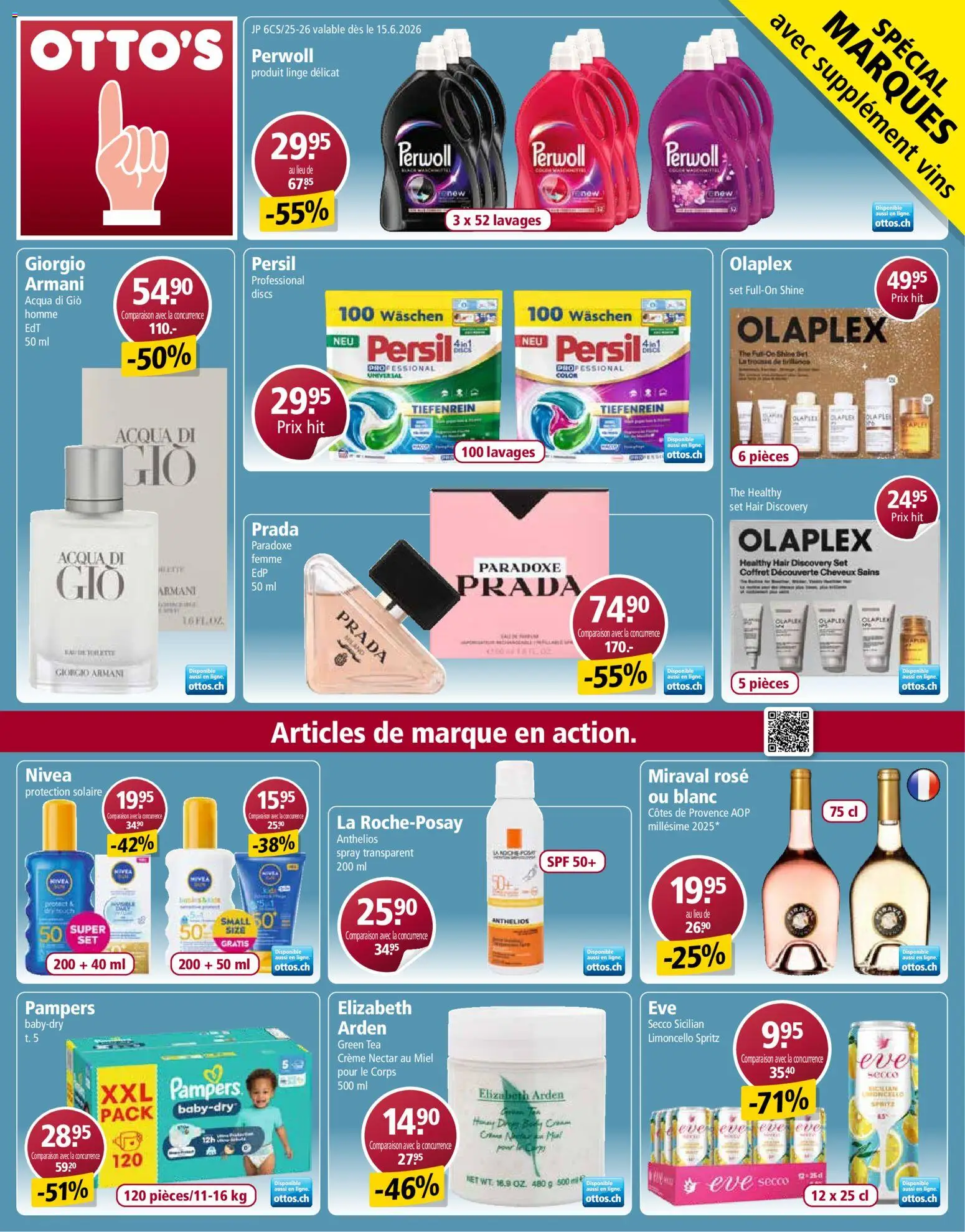 Vorschau des Merkblatts Otto's aktionen Spécial Marques vom Shop Otto's gültig von 15.06.2026 bis - Pampers, Creme