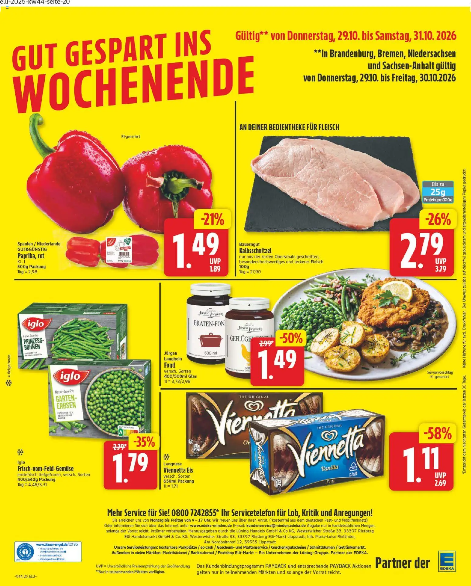 Vorschau von dem Prospekt des Geschäftes Elli Markt, gültig ab dem 26.10.2026