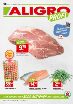 Vorschau des Merkblatts Aligro aktionen Chavannes, Matran, Genf, Sitten vom Shop Aligro gültig von 21.09.2026 bis 26.09.2026