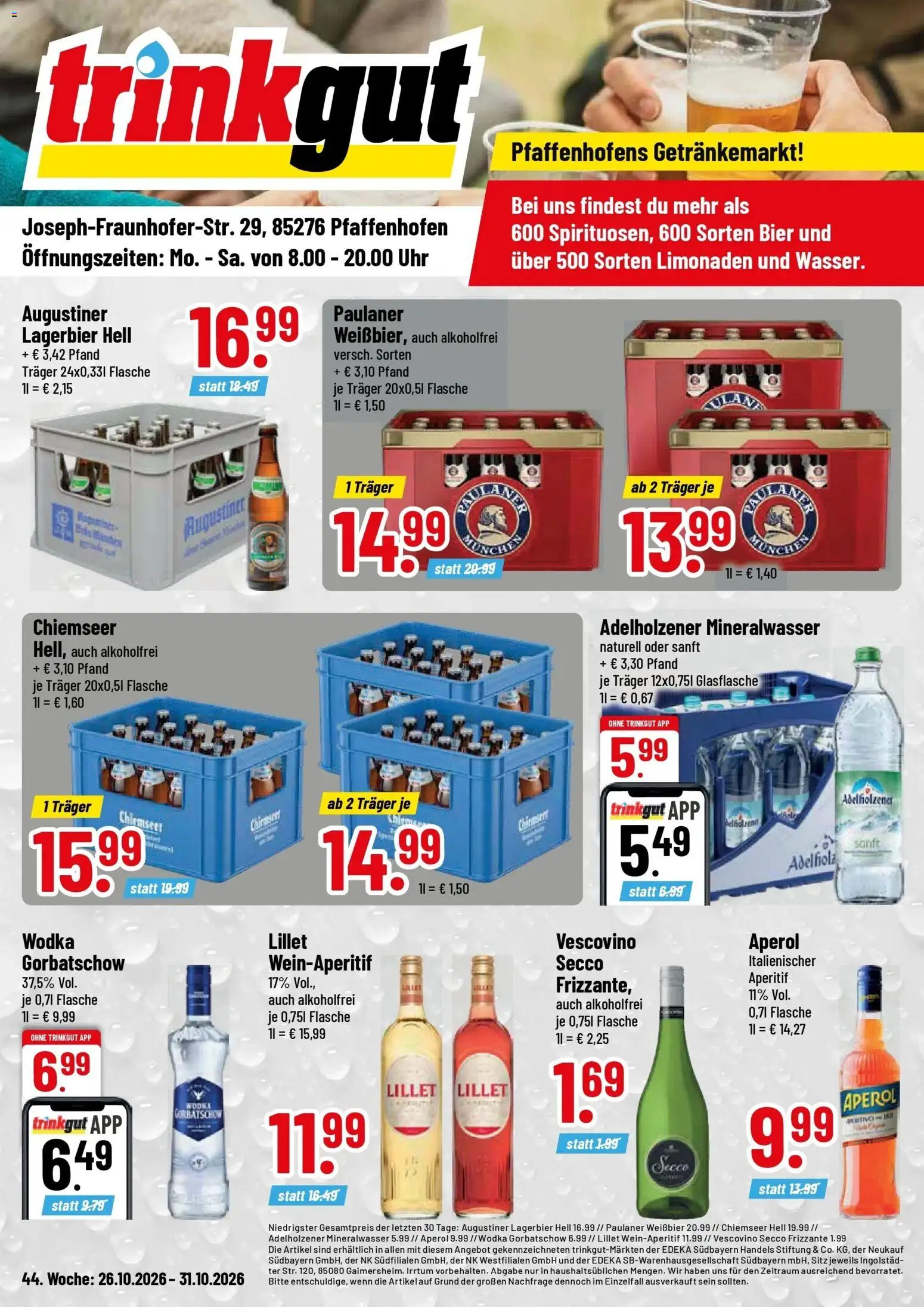 Vorschau von dem Prospekt des Geschäftes Trinkgut, gültig ab dem 26.10.2026