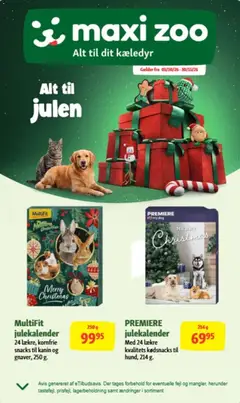 Eksempel på tilbudsavis Maxi Zoo - Tilbudsavis - Jule avis fra butik Maxi Zoo gyldig fra 14/10/2026
