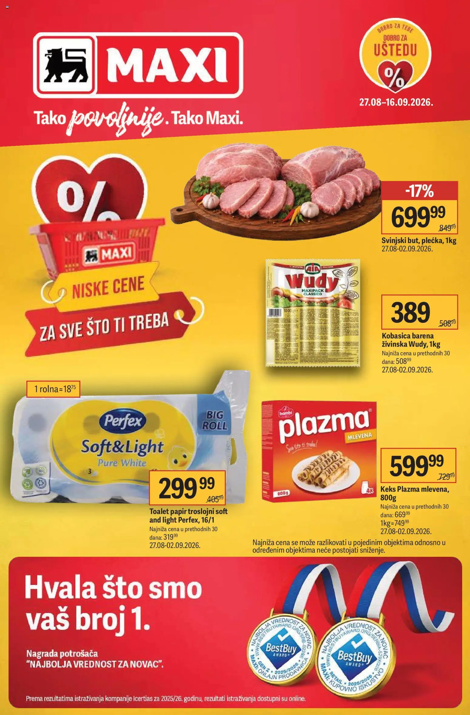 Pregled Maxi kataloga - važi od 27.08.2026