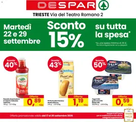 Anteprima dell'opuscolo Despar volantino Trieste dal negozio Despar valido da 17/09/2026