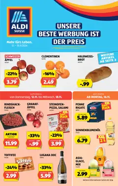Vorschau des Merkblatts Aldi aktionen vom Shop Aldi gültig von 12.11.2026 bis 18.11.2026