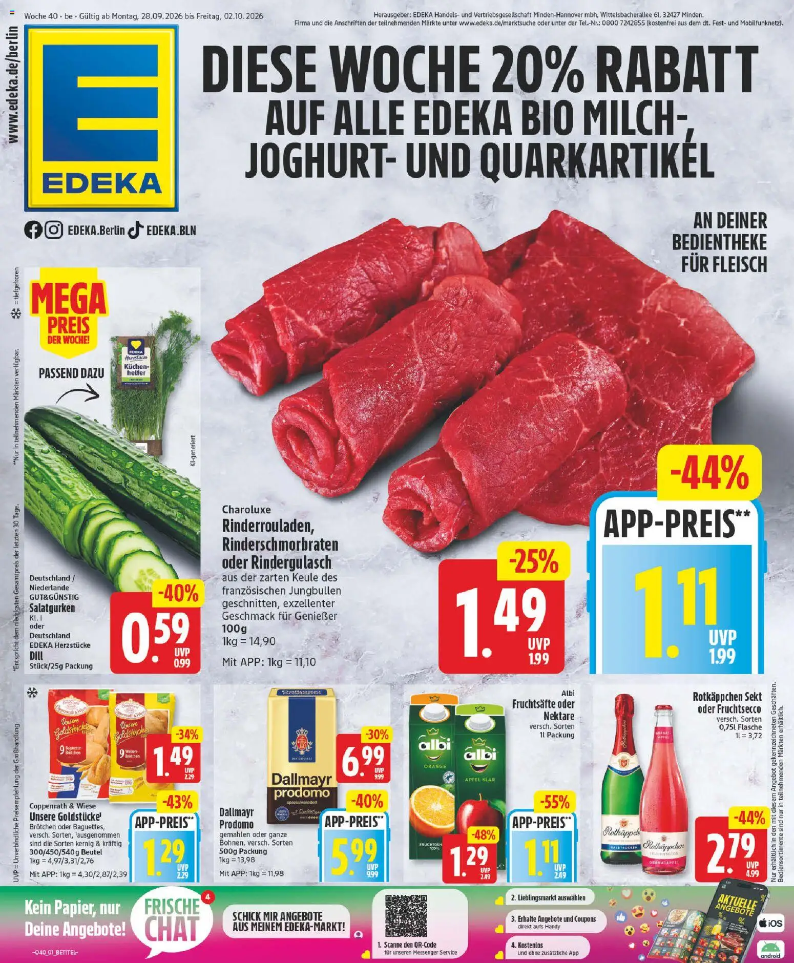Vorschau von dem Prospekt des Geschäftes Edeka, gültig ab dem 28.09.2026