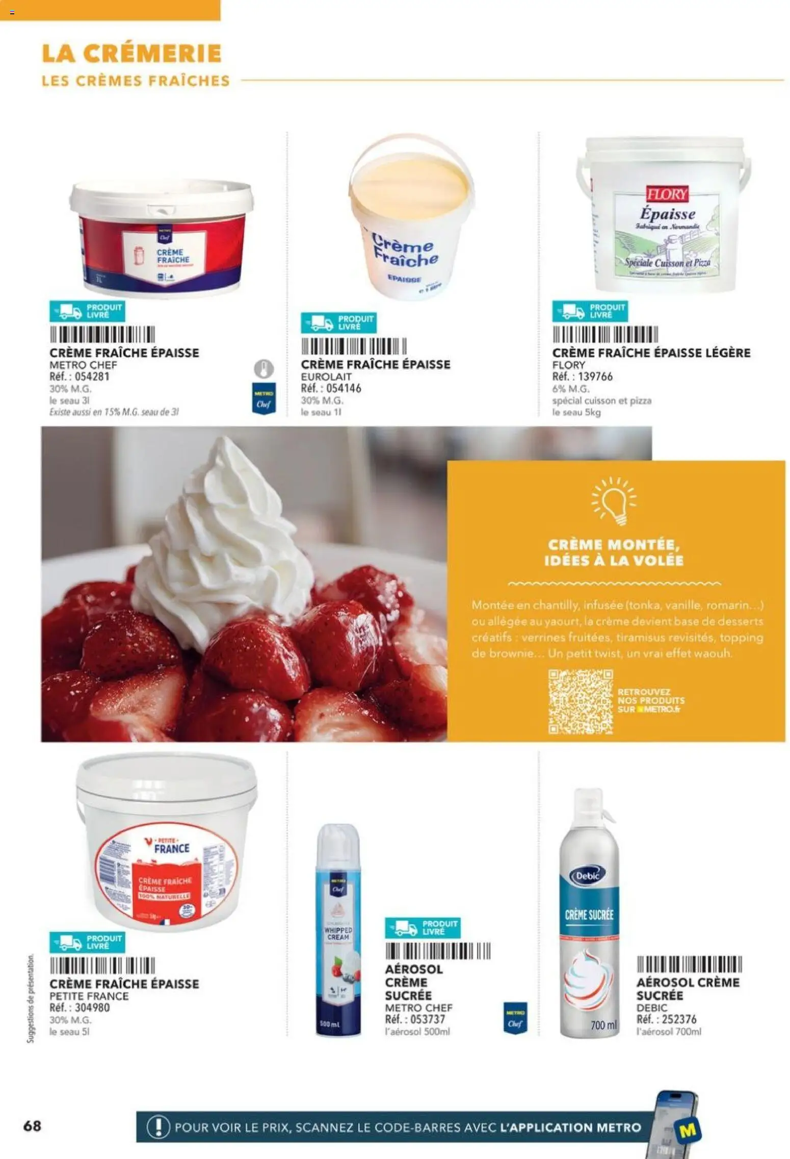 Prévisualisation de METRO - Restauration rapide du magasin METRO formulaire valide 14/04/2026 - Pizza, Livre, Verrines, Crème fraiche, Crème, Base