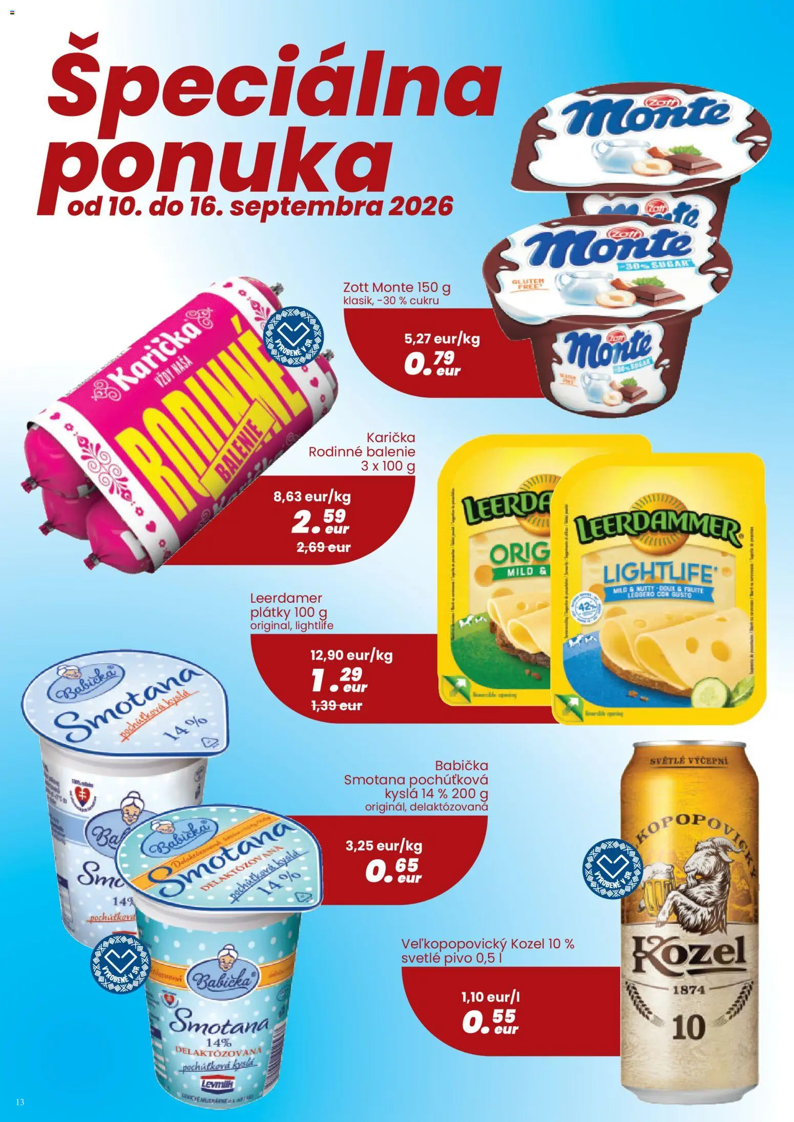 Náhľad Nitrazdroj letáku platného od 03.09.2026 - Pivo, Smotana, Kaša