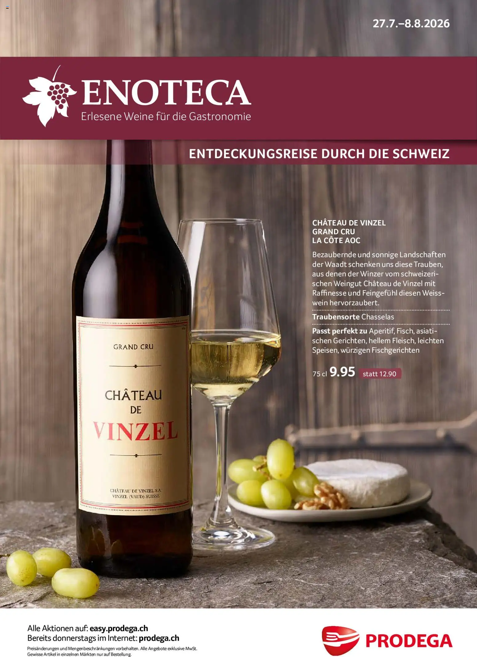 Vorschau des Merkblatts Prodega aktionen Enoteca vom Shop Prodega gültig von 27.07.2026 bis 08.08.2026 - Wein