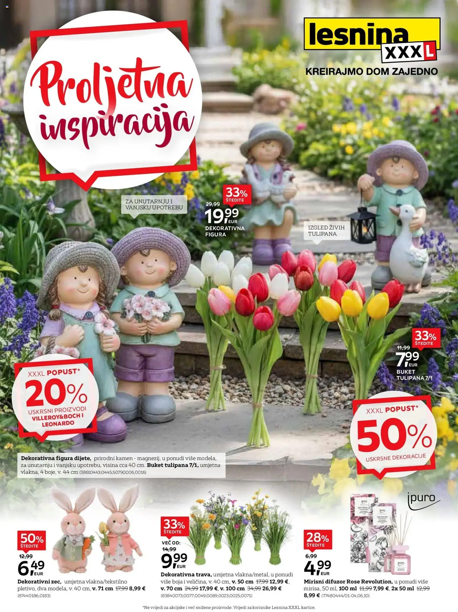 Pregled letka Lesnina XXXL: Proljetna inspiracija oprema za dom trgovine Lesnina vrijedi od 30.03.2026 - Buket, Uskrsne dekoracije