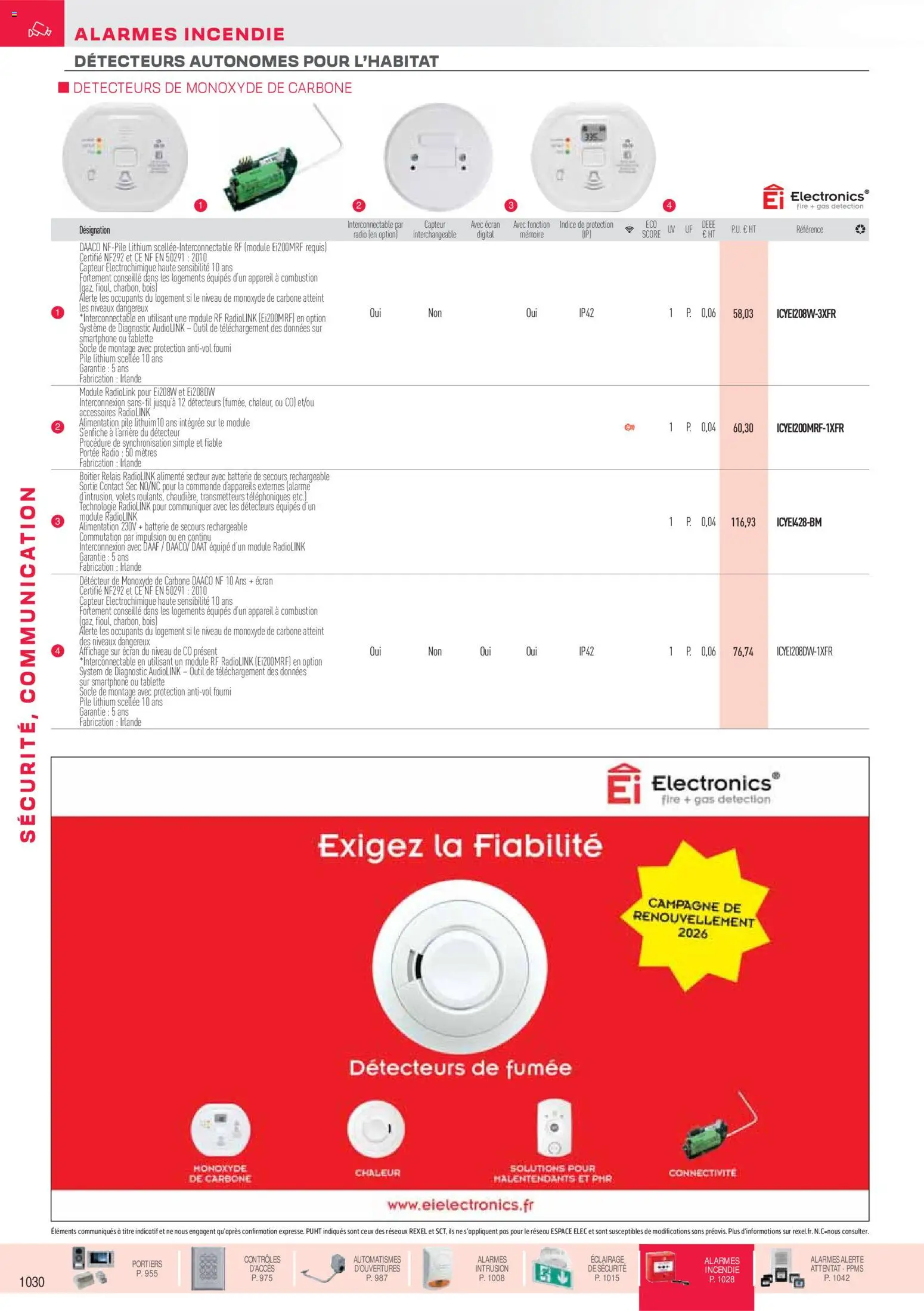 Prévisualisation de Brochure sécurité, communication du magasin Rexel formulaire valide 18/11/2025 - Radio, Alimentation, Smartphone, Tablette, Batterie, Éclairage, Detecteur de monoxyde de carbone, Batterie de secours