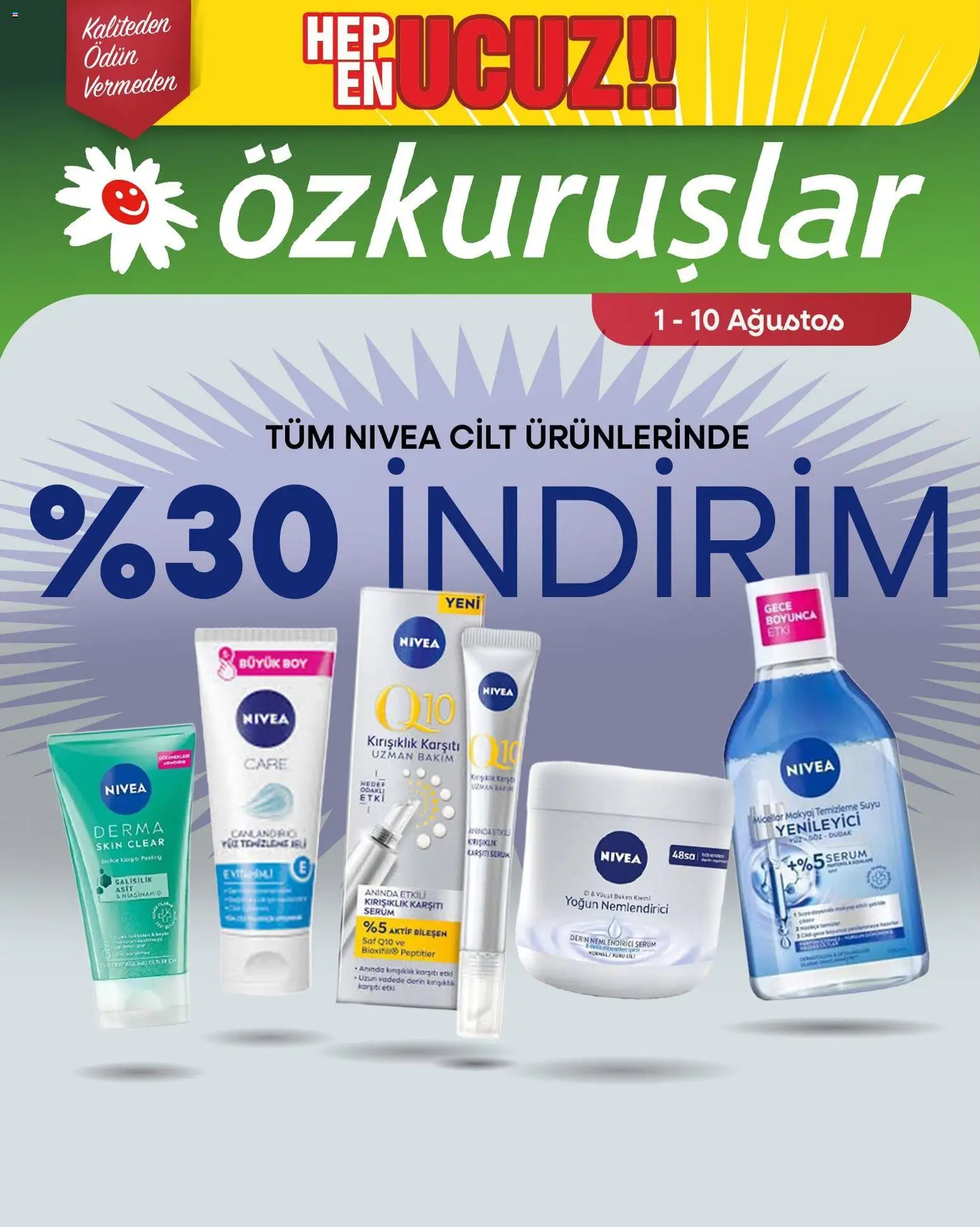 Özkuruşlar Özkuruşlar İndirim Nivea 01.08.2026 - Broşürünün önizlemesi - Makyaj