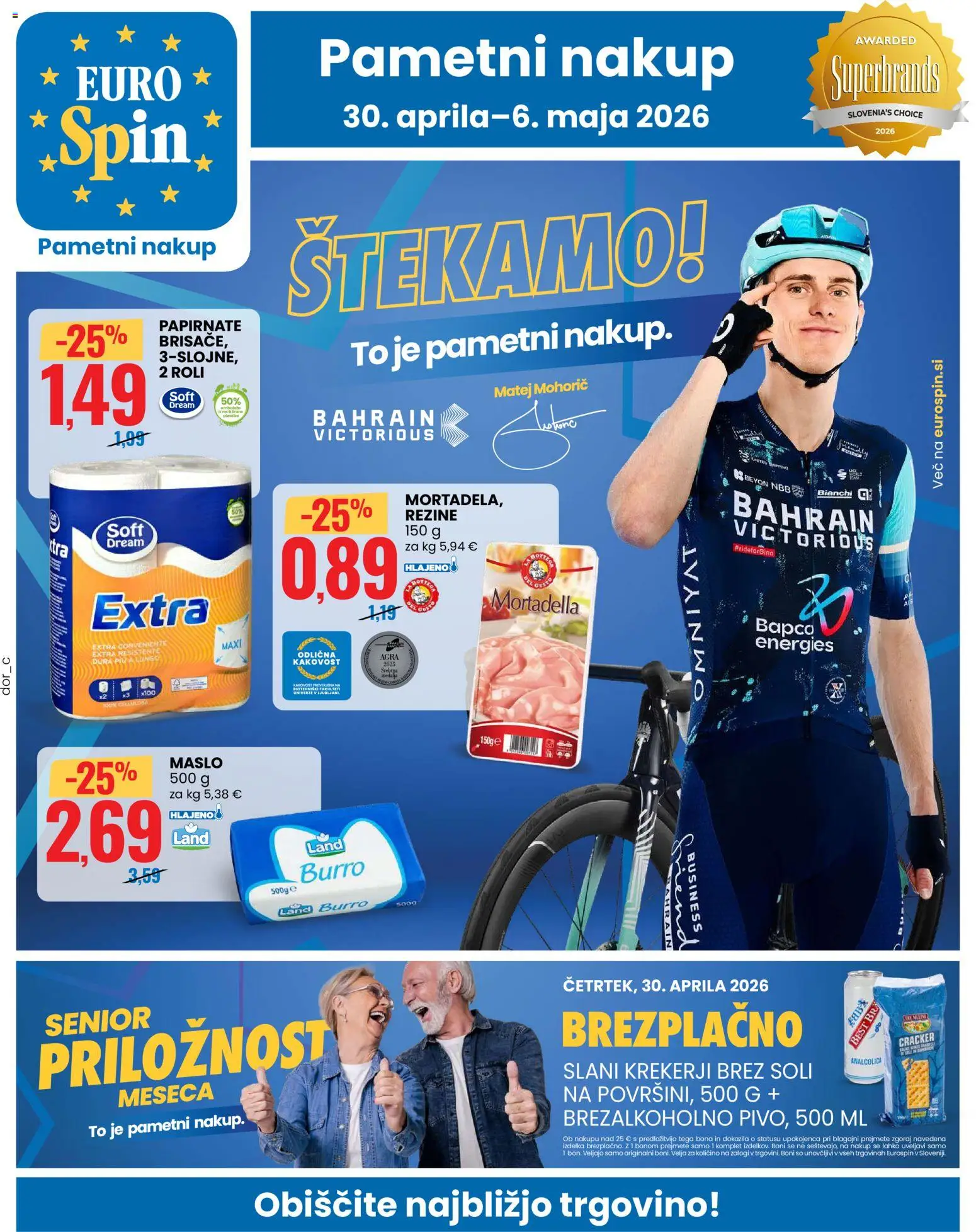 Predogled kataloga iz trgovine Eurospin veljaven od 30.04.2026 - Maslo, Slani krekerji