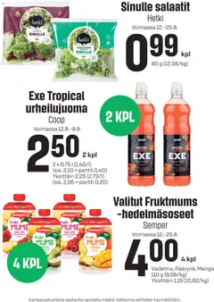 Kaupan Sale Sale tarjoukset ilmoitukset esikatselu, voimassa 12/08/2026