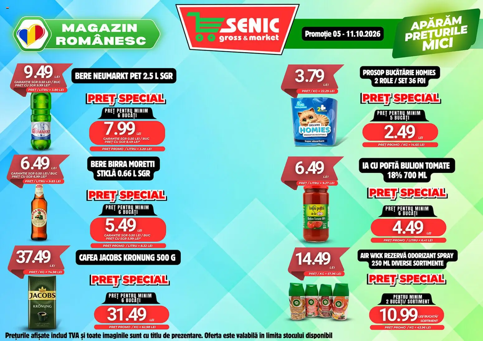 Previzualizarea de cataloage: Senic Senic Catalog valabil de la 05.10.2026 - Cafea, Mici, Bere, Bucătărie, Role, Jacobs, Bulion, Deluxe