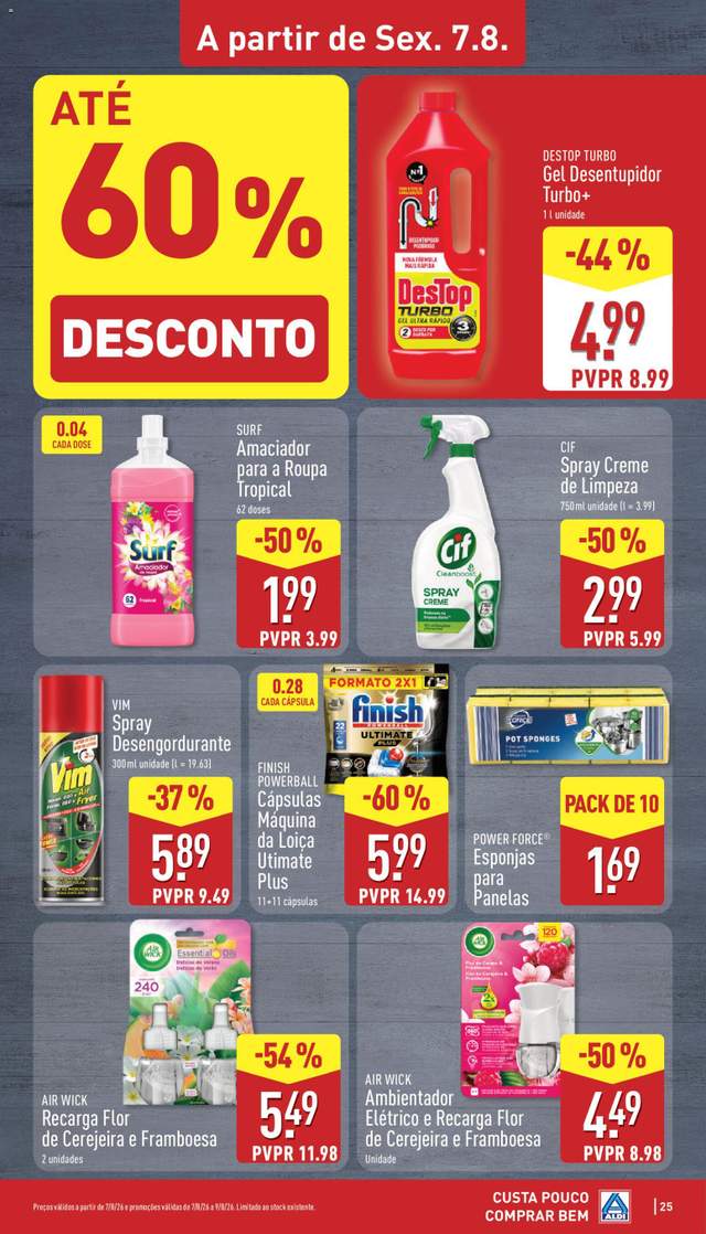 Novo folheto Aldi a partir de 03/08
