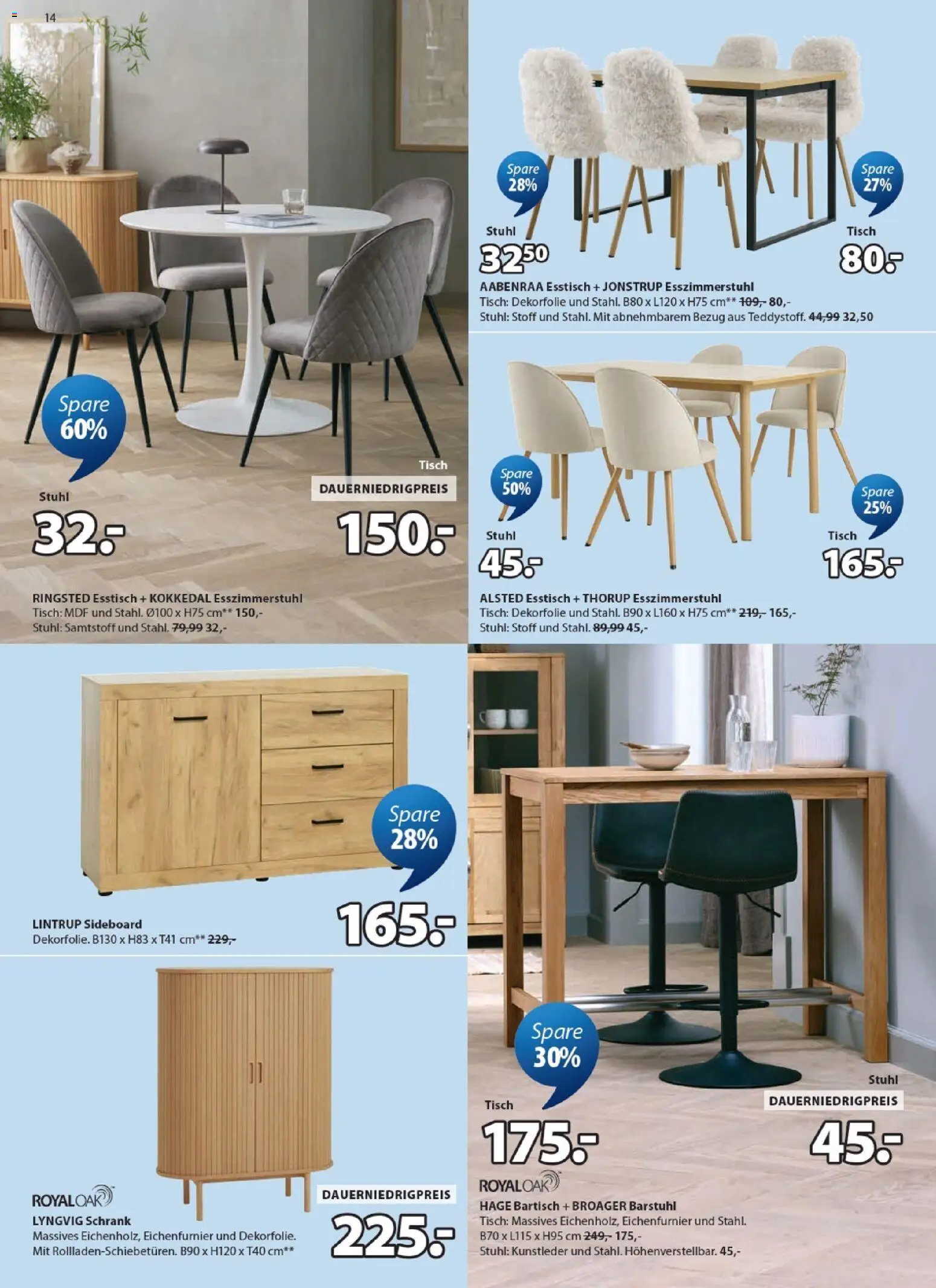 Vorschau von dem Prospekt des Geschäftes JYSK, gültig ab dem 18.10.2026 - Sideboard, Esstisch, Schrank, Stuhl, Tisch, Bartisch