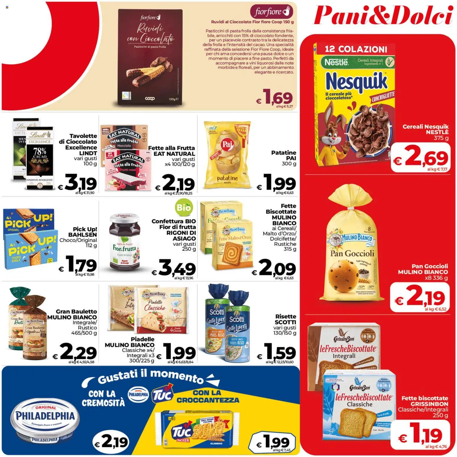 Anteprima dell'opuscolo COOP volantino Ragusa dal negozio COOP valido da 23/10/2026 - Lindt, Frutta, Formaggio, Patatine, Cacao, Fette biscottate, Pasticcini, Specialità