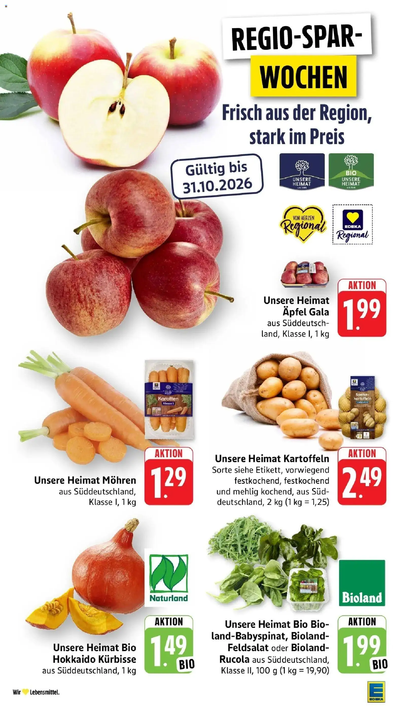 Vorschau von dem Prospekt des Geschäftes Edeka, gültig ab dem 26.10.2026
