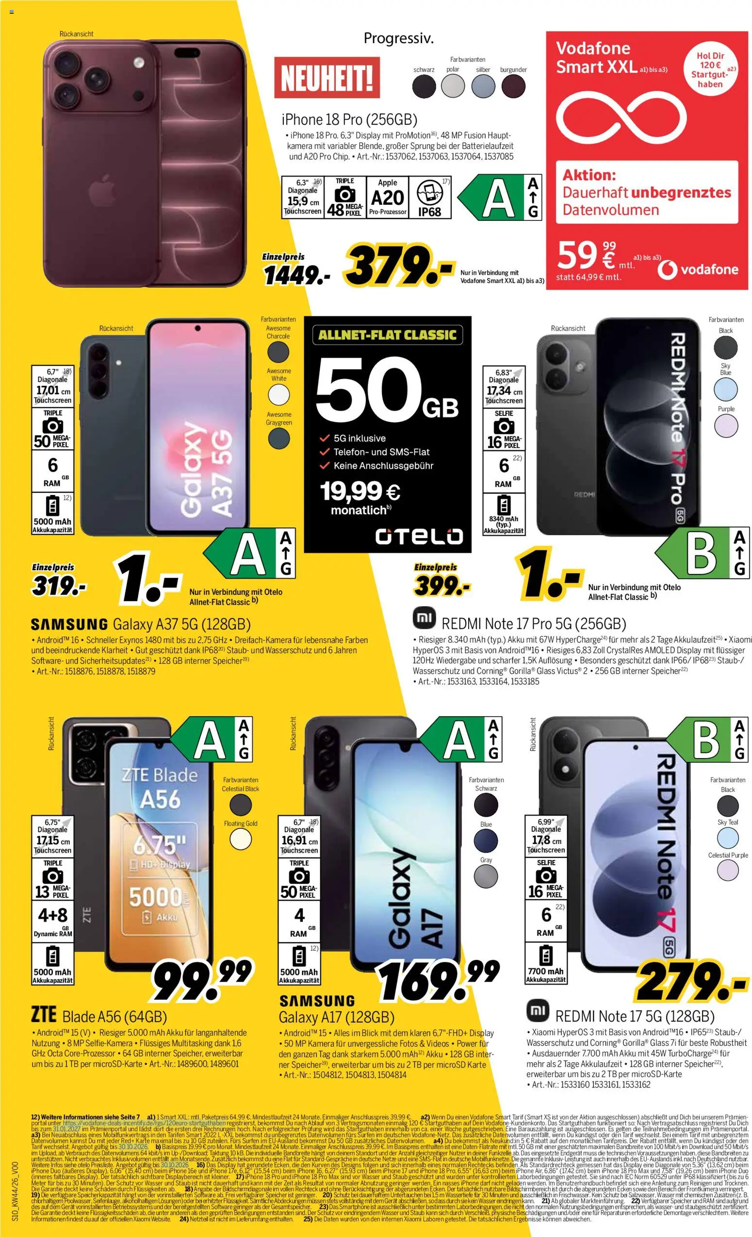 Vorschau von dem Prospekt des Geschäftes Medimax, gültig ab dem 24.10.2026 - Apple, Samsung, Iphone, Telefon, Wasser, Kamera, Netzteil, Smartphone