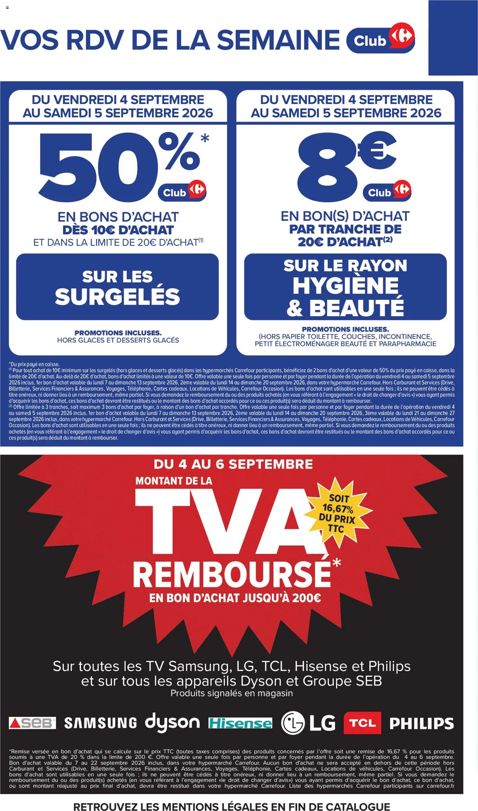 Prévisualisation de Carrefour Market Petit dejeuner du magasin Carrefour Market formulaire valide 01/09/2026 - Dyson, Glaces, Hygiène, Petit électroménager