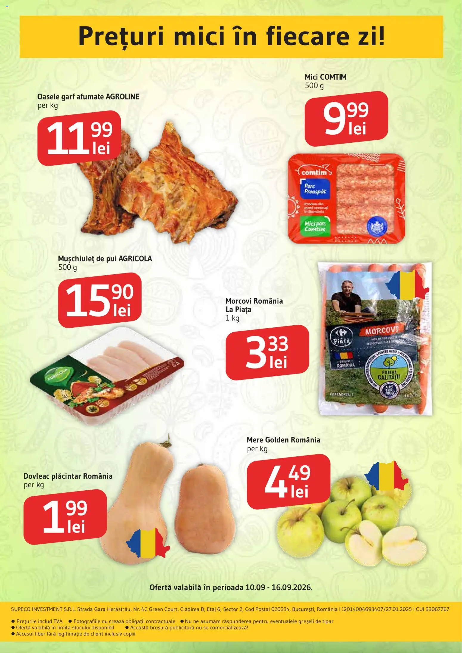 Previzualizarea de cataloage: Supeco Supeco Catalog Carne Legume Fructe valabil de la 10.09.2026
