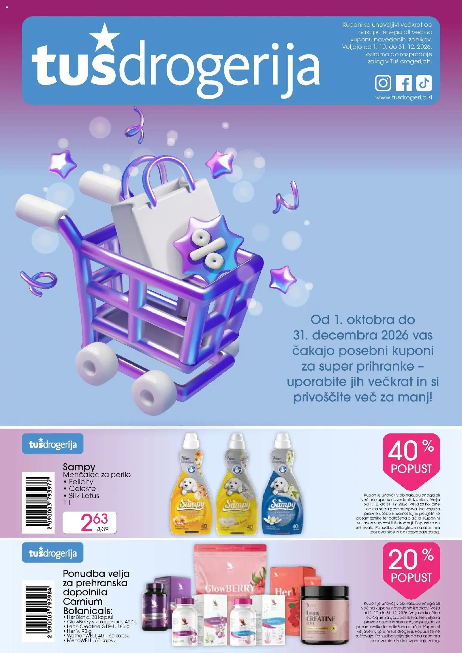 Predogled kataloga iz trgovine Tuš drogerija veljaven od 01.10.2026 - Lotus, Mehčalec, Mehcalec za perilo