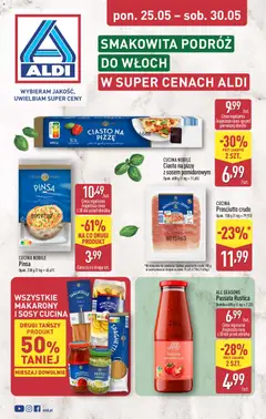 Pogląd gazetki "Aldi gazetka - Smakowita podróż do Włoch" ze sklepu Aldi ważnej od 25.05.2026