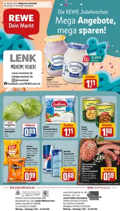 Vorschau von dem Prospekt des Geschäftes Rewe, gültig ab dem 21.09.2026