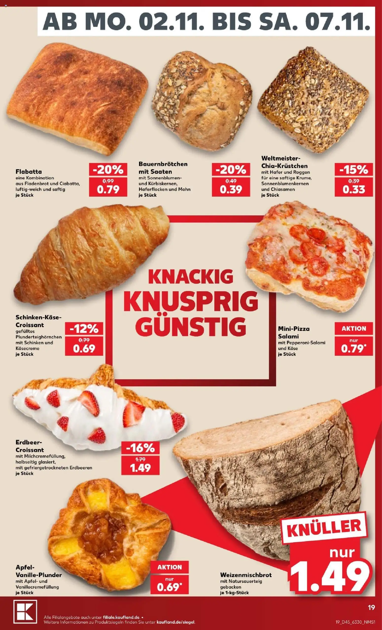 Vorschau von dem Prospekt des Geschäftes Kaufland, gültig ab dem 31.10.2026 - Käse, Äpfel, Erdbeeren, Croissant, Salami, Schinken
