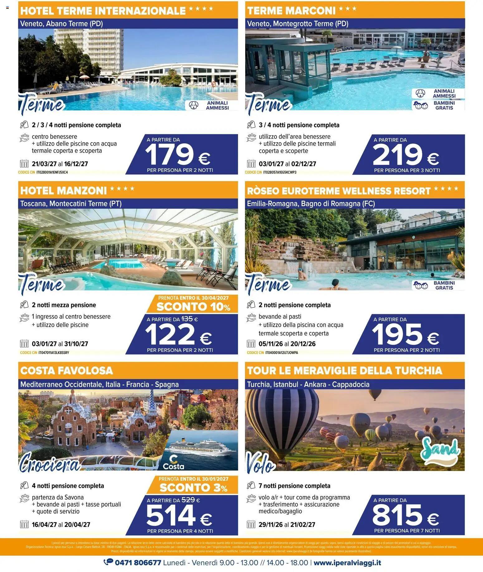 Anteprima dell'opuscolo Iperal volantino Viaggi dal negozio Iperal valido da 28/10/2026 - Piscina, Stampa, Acqua, Bagno, Letto, Coperta, Bevande