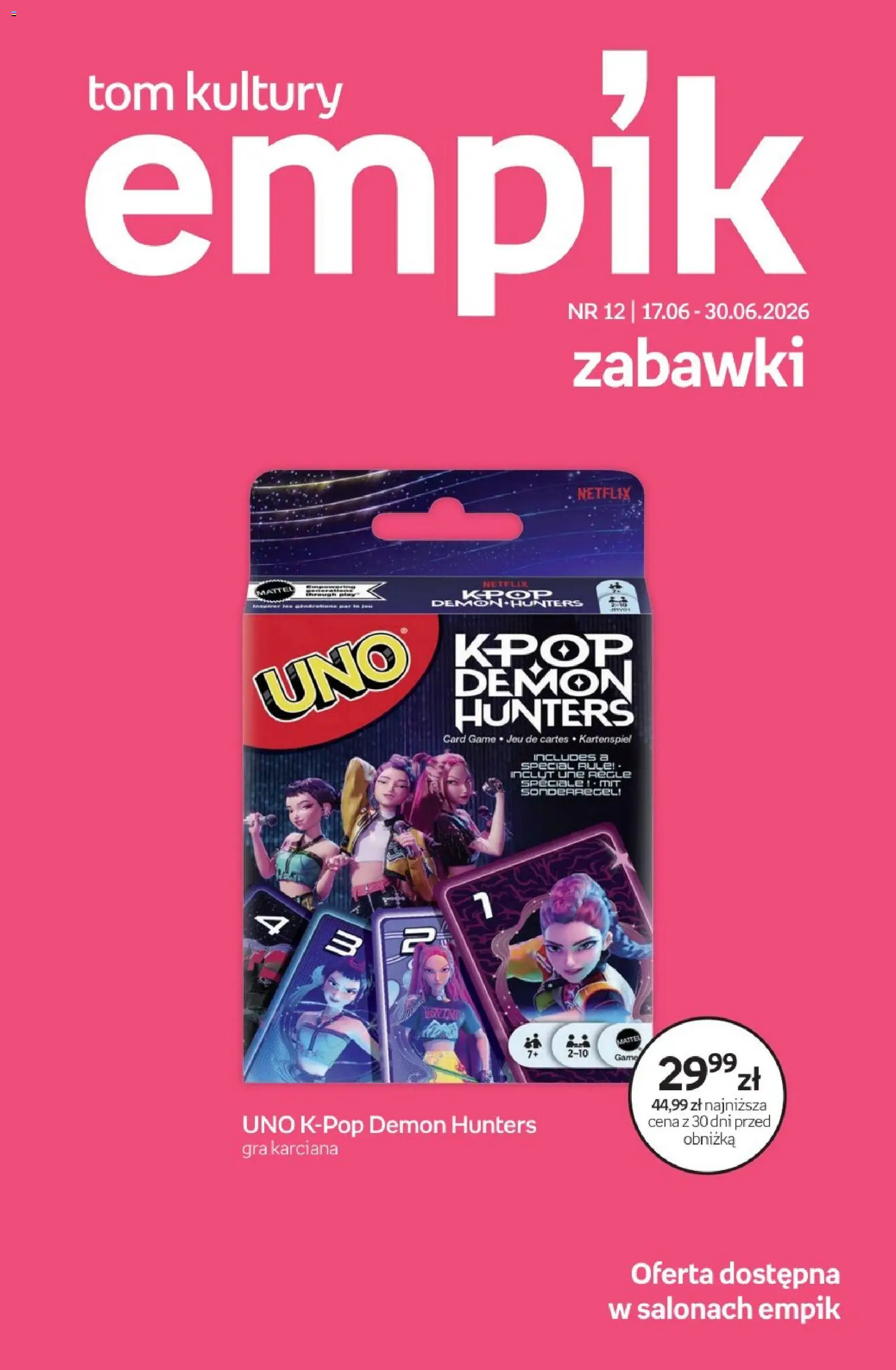 Pogląd gazetki "Empik promocje - Tom kultury Zabawki" ze sklepu Empik ważnej od 17.06.2026