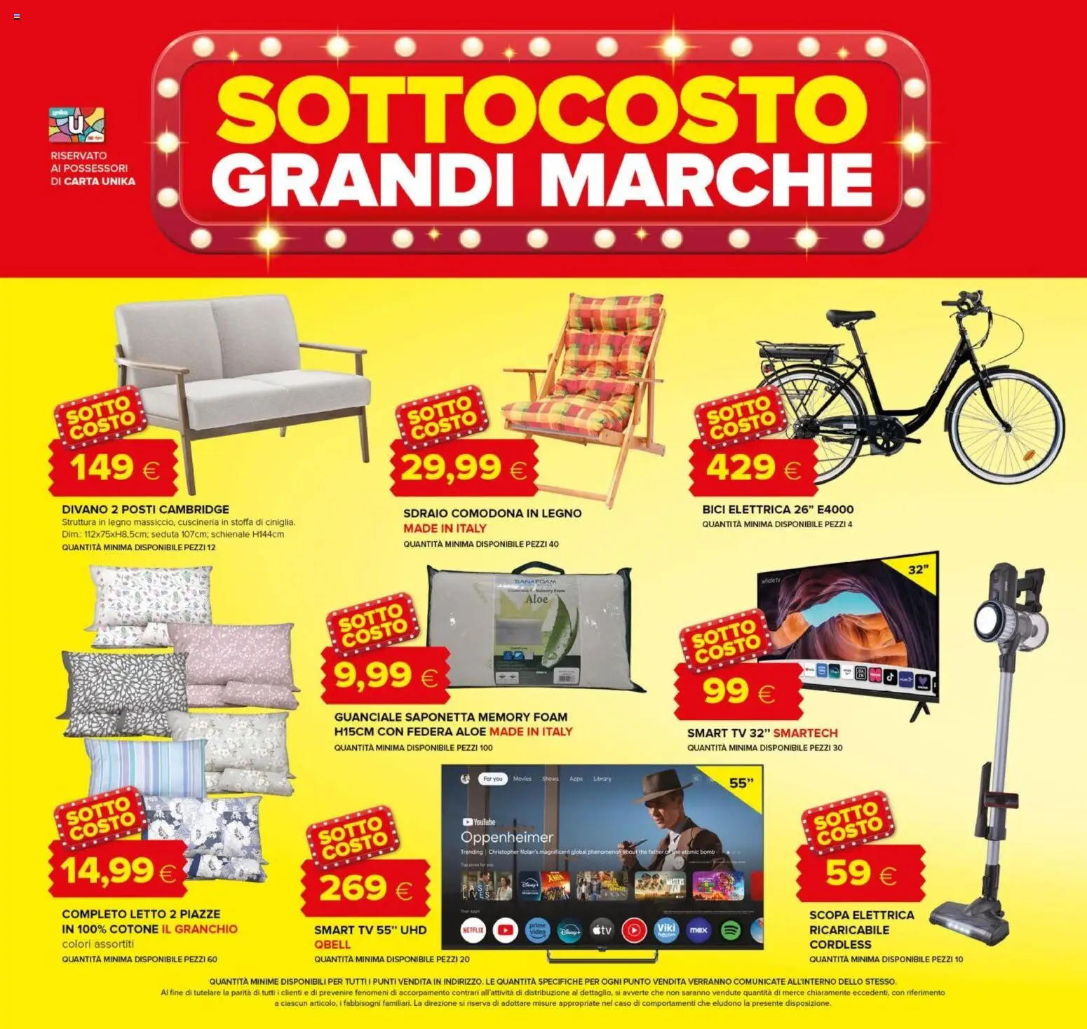 Anteprima dell'opuscolo Oasi volantino Roma dal negozio Oasi valido da 04/09/2026 - TV, Divano, Letto, Guanciale, smart TV, Scopa elettrica, Sdraio, Saponetta
