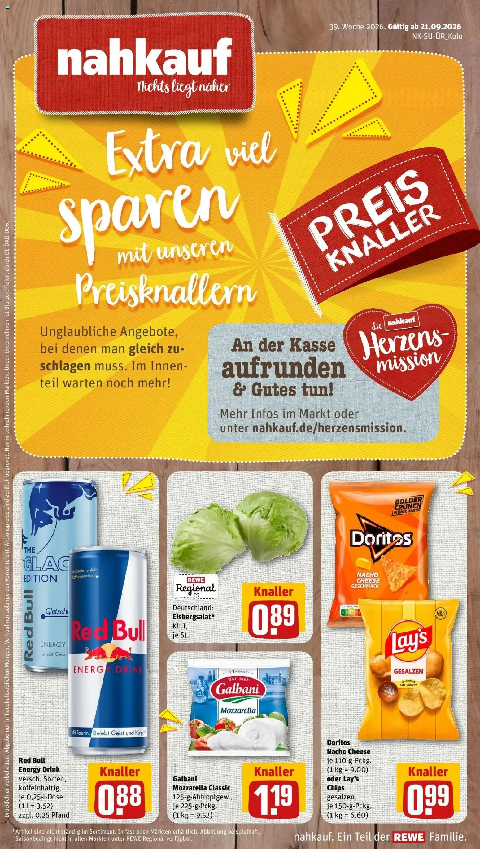 Vorschau von dem Prospekt des Geschäftes Rewe, gültig ab dem 21.09.2026