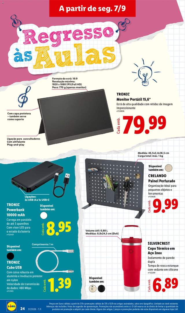 Novo folheto Lidl a partir de 07/09