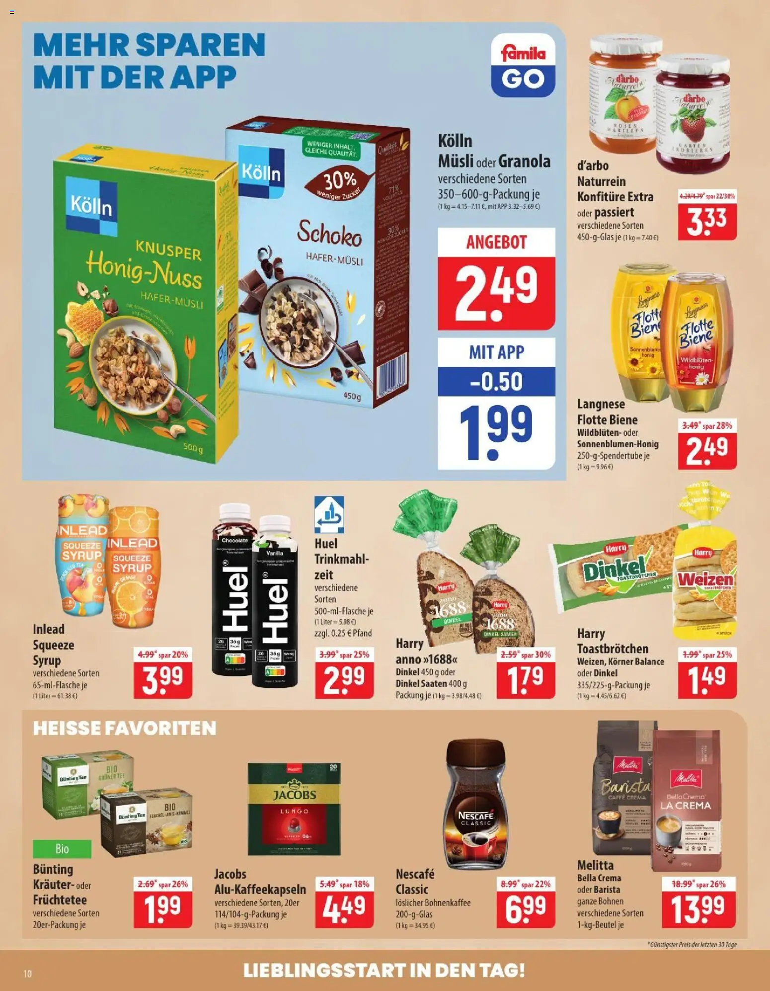 Vorschau von dem Prospekt des Geschäftes Famila, gültig ab dem 07.09.2026 - Schokolade, Melitta, Nescafe, Langnese, Früchtetee, Nescafe classic, Kolln, Musli