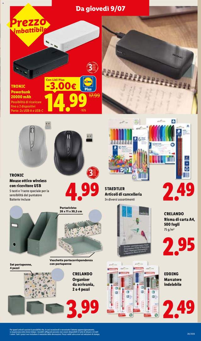 Nuovo volantino Lidl dal 09/07