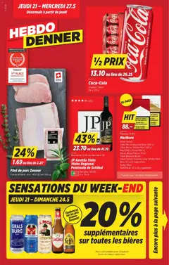 Vorschau des Merkblatts Denner aktionen FR vom Shop Denner gültig von 21.05.2026 bis 24.05.2026