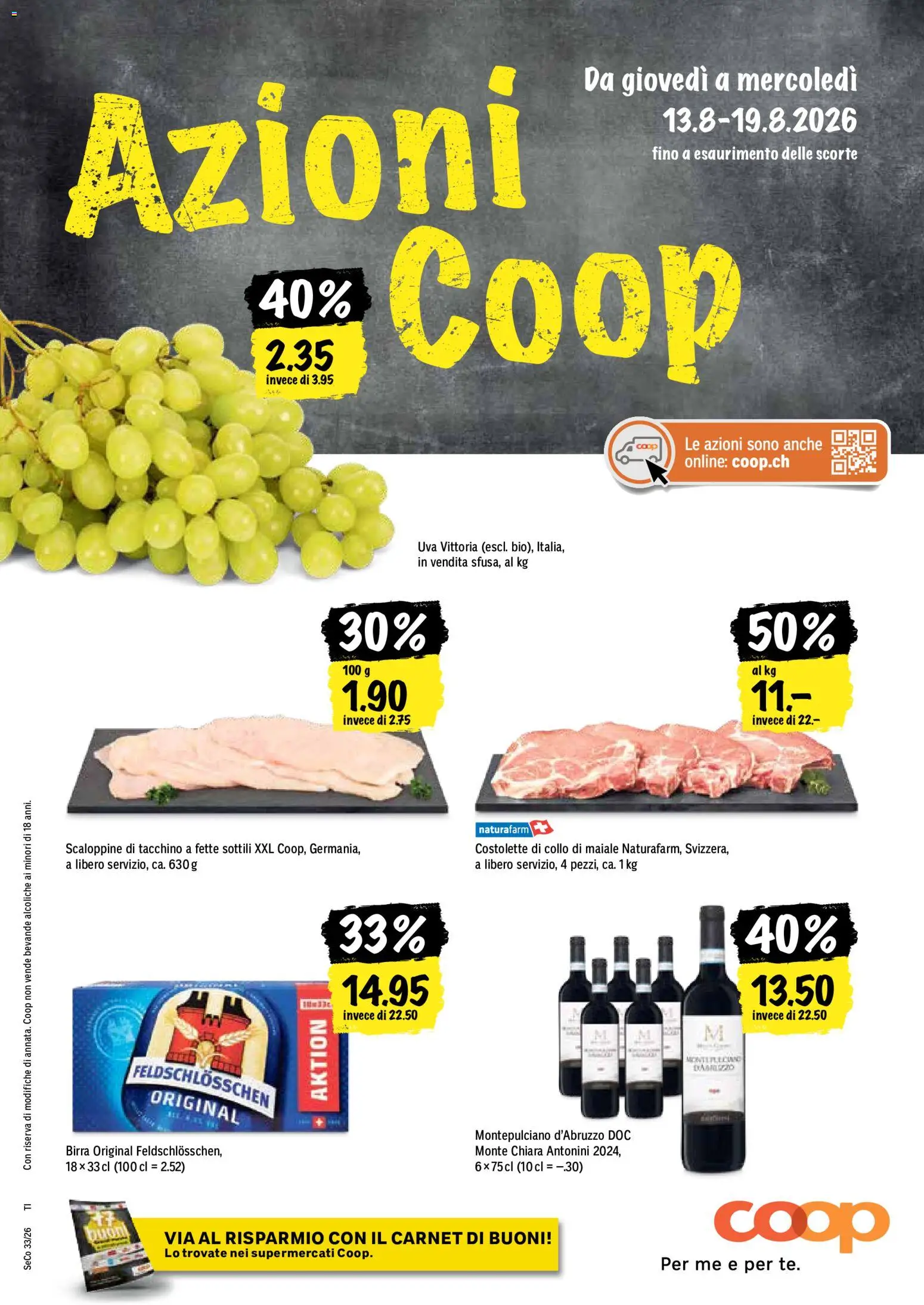 Vorschau des Merkblatts Coop aktionen IT vom Shop Coop gültig von 13.08.2026 bis 19.08.2026