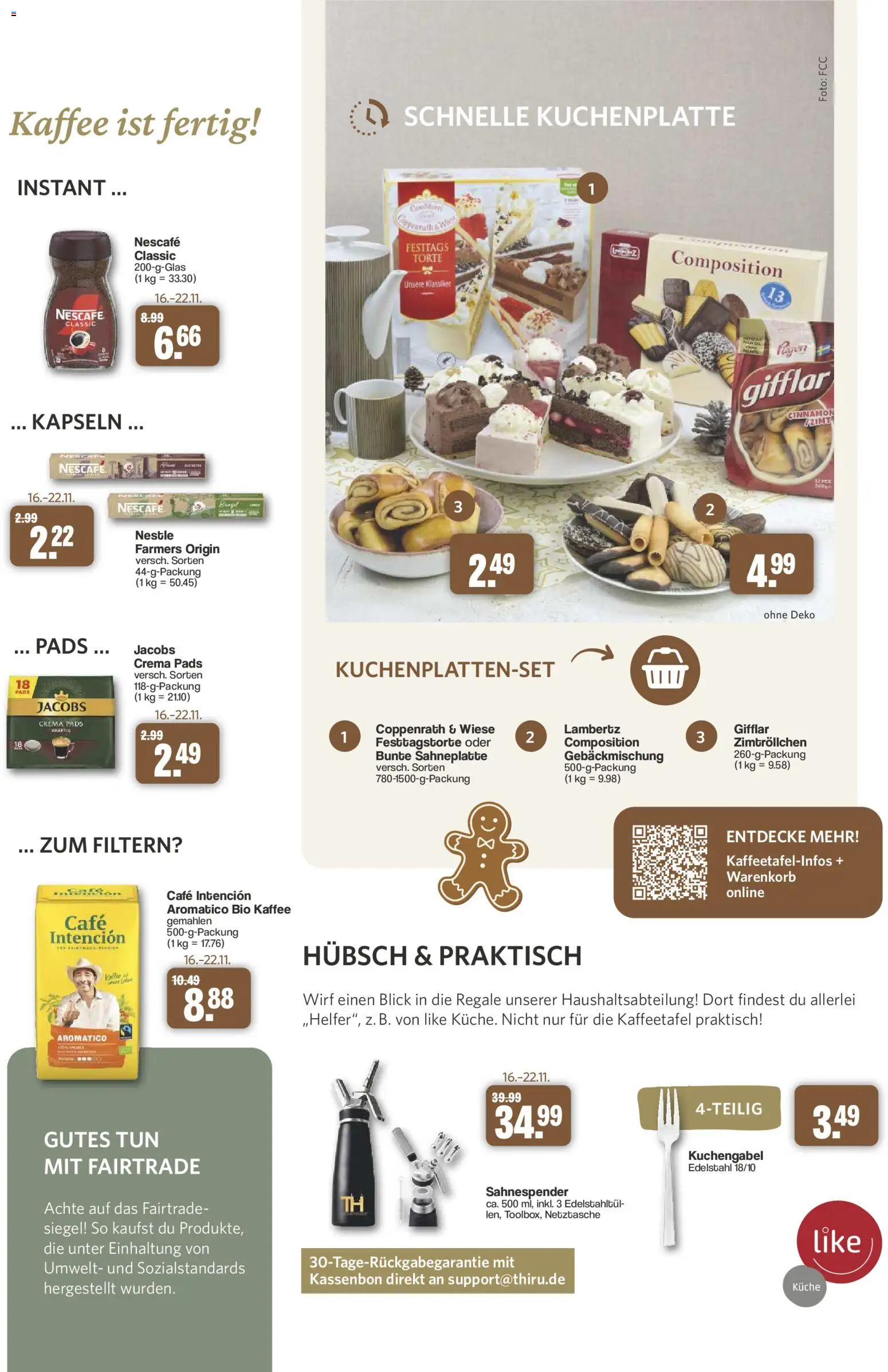 Vorschau von dem Prospekt des Geschäftes Famila Nordwest, gültig ab dem 26.10.2026 - Kaffee, Küche, Nescafe, Nescafe classic