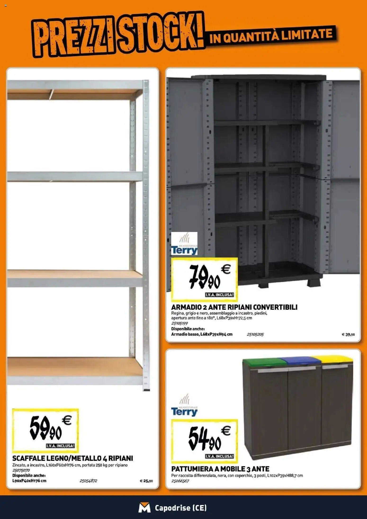 Anteprima dell'opuscolo TECNOMAT catalogo Capodrise dal negozio TECNOMAT valido da 29/10/2026 - Mobile, Armadio, Scaffale, Pattumiera, Ripiano