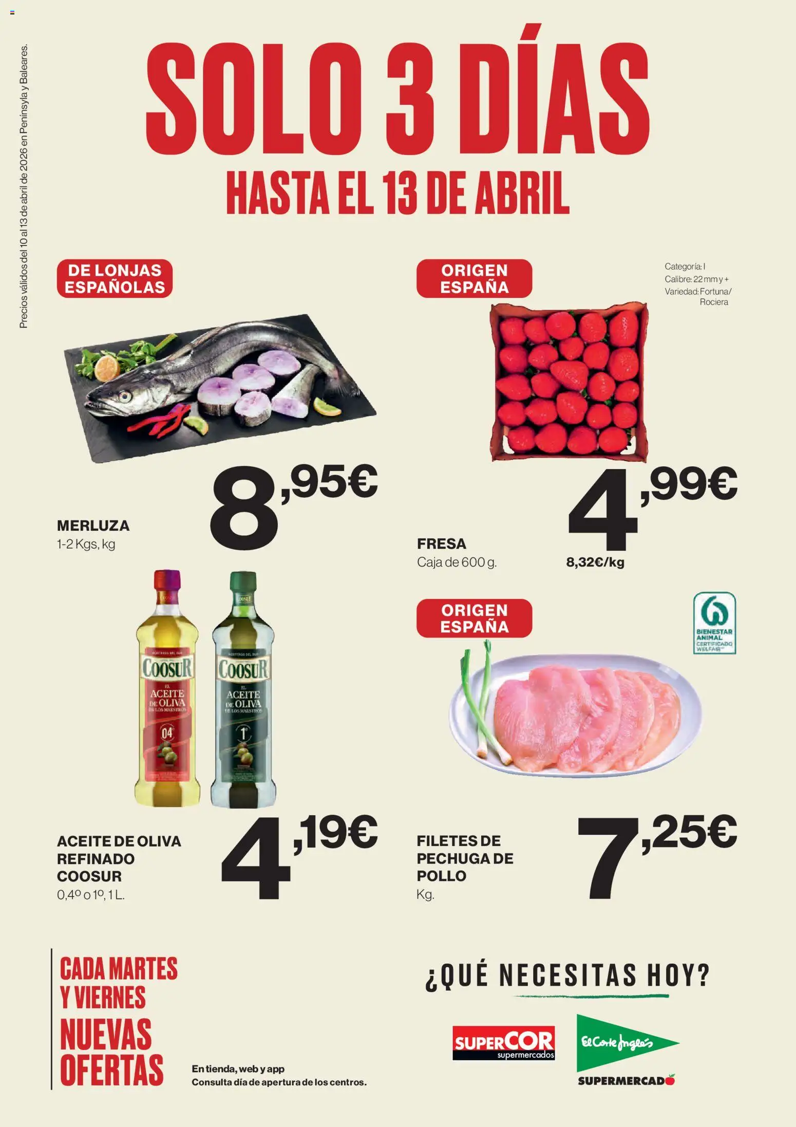Vista previa del folleto de la tienda Supercor válido desde el 10/04/2026 - Aceite de oliva, Aceite, Caja, Pollo