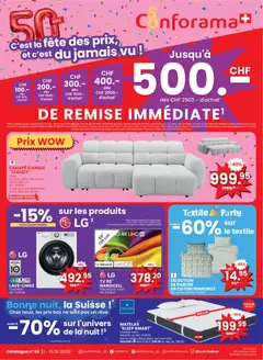Vorschau des Merkblatts Conforama aktionen FR Nr 36 vom Shop Conforama gültig von 02.09.2026 bis 15.09.2026