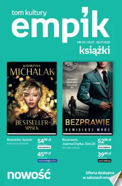 Pogląd gazetki "Empik promocje - Tom kultury Książki" ze sklepu Empik ważnej od 15.07.2026