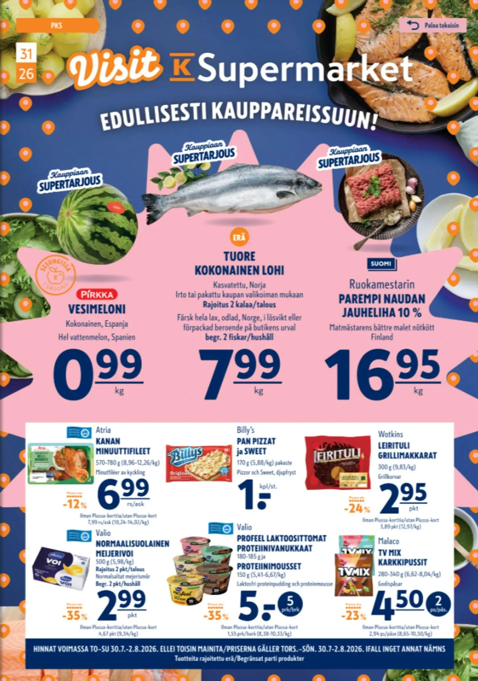 Kaupan K-Supermarket K-Supermarket tarjoukset esikatselu, voimassa 30/07/2026