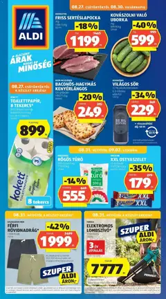 Aldi - Aldi aktuális akciós újság megtekintése, amely érvényes 2026.08.22.-től