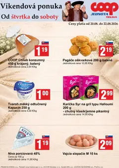 Náhľad COOP Jednota letáku platného od 20.08.2026